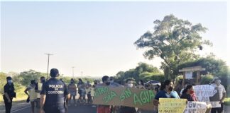 Protestaron con un corte de ruta por falta de agua en la zona Sur