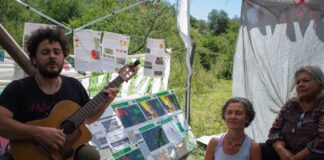 Autovía: Raly Barrionuevo visitó el acampe de la ruta 5