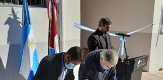 Con presencia de Grahovac pusieron en valor la escuela Anacleto Oviedo