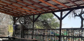 La Bolsa: amplían el galpón de Maestranza con ladrillos PET