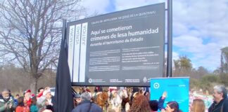 En un emotivo acto, señalizaron el ex GA141 de La Quintana