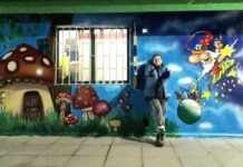 Santa Ana: homenajean a Oscar Salas con un mural en la escuela primaria