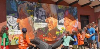 Un mural inaugurado en «La Perla» homenajea a Emi D’Ambra, Sonia Torres y Silvia Di Toffino