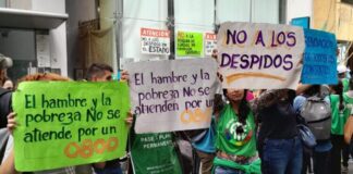 ATE se movilizó en contra de los despidos: «Para el Gobierno, somos una planilla de Excel»