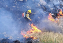 Hasta el lunes rige un riesgo de incendio «muy alto» en el oeste de la provincia de Córdoba