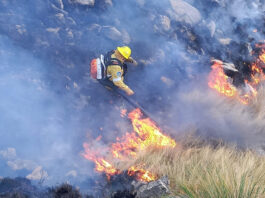 Hasta el lunes rige un riesgo de incendio «muy alto» en el oeste de la provincia de Córdoba