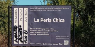 Vandalizaron la señalización de «La Perla Chica» como ex centro clandestino de detención de la dictadura