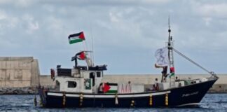 Una flotilla de 22 barcos con activistas de todo el mundo lleva ayuda humanitaria a Palestina