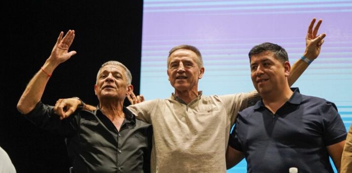 Octavio Argüello, Jorge Sola y Cristian Jerónimo, triunviros de la CGT (gentileza)