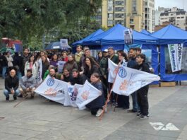 Gremios aportantes a la Caja instalaron una «Carpa» para rechazar el «ajuste jubilatorio» del Gobierno Provincial
