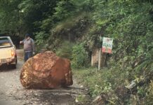 La Paisanita: piden circular con preocupación, tras el desprendimiento de una piedra en La Isla