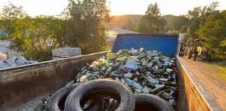 Trasladaron 1.600 kilos de residuos recuperados de La Serranita al centro de reciclado de Santa Ana