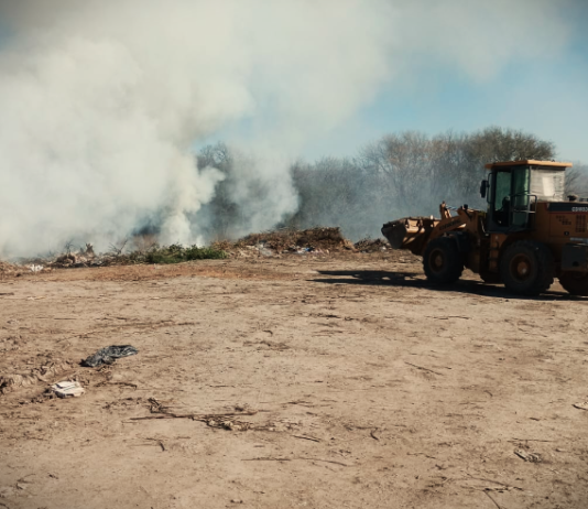 Sofocaron un nuevo incendio intencional en el predio de las lagunas sanitarias
