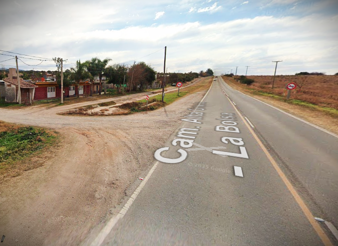 Acceso sur a Alta Gracia por Ruta S-523 (captura)