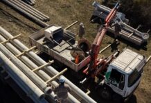 La Cooperativa de Electricidad incorporó diez nuevos postes para la iluminación de Lomas de Anisacate